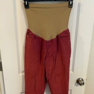 Maternity Overbump Pants in Rust